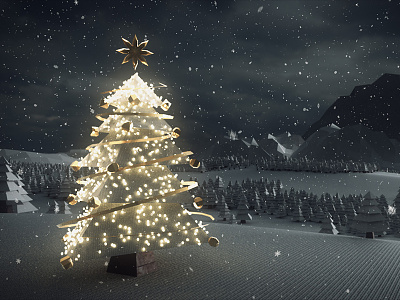 Christmas Card 3d animation arnold mash maya motion design motion graphics render