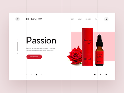 Helias oils - passion product line clean creative design digital essential health interface libido mockup oil passion product pure ui ux web web design