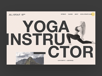 Hoboken Yogi - home page top section big bold color design digital hoboken imagery mockup pastel typography ui ux web website yoga