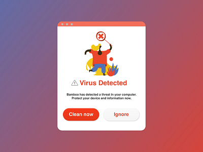Day 16-Pop ups/ Overlay 100daychallenge dailyui design overlay popup ui virus warning