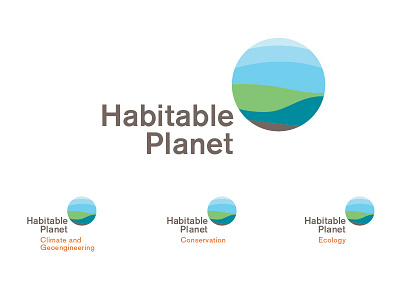 Habitable Planet brand earth grass icon logo planet water