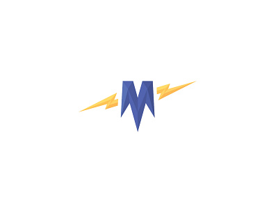 M + Lightning Logo branding design icon illustration illustrator logo typography vector