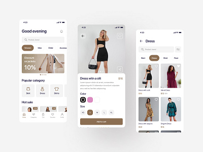 Clothing store ios app app clothes design ios mobile shop ui