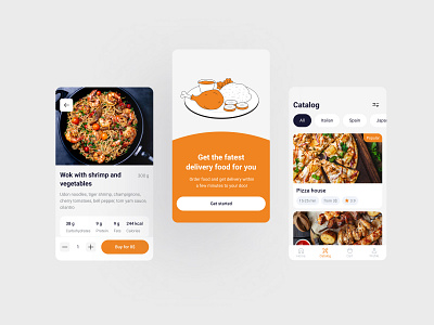 Delivery food app android app delivery design food graphic design ios mobile ui
