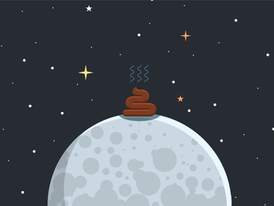 Poop on the moon