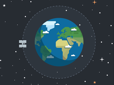 ISS circulating the earth