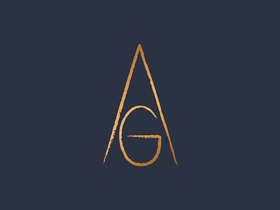 AG monogramme a g initials lettering logo monogramme typography