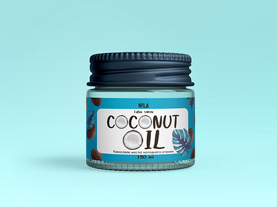 Design label for coconut oil