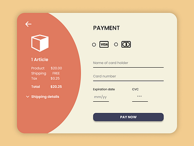 Daily UI - Credit Card check out credit card checkout dailyui ui web