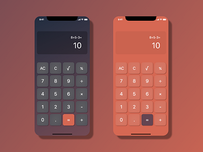UI Challenge 004 - Calculator calculator dailyui iphone x mobile mobile app ui