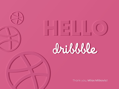 Hello Dribbble! depth drafted figma invited poppins shadow