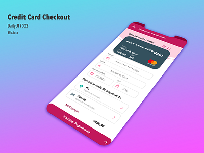 DailyUI #002 - Checkout Credit Card checkout credit card dailyui