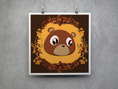 Kanye West College Dropout Digital Art Poster