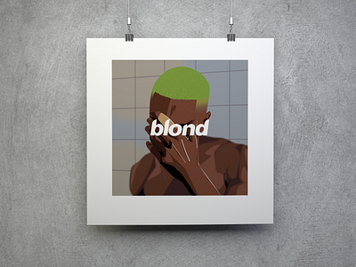 Blond Frank Ocean Digital Art Poster album art digital art frank ocean graphic design hip hop illustration music poster