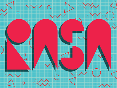 RASA - 80s Inspired typeform- Weekly warm-up 80s branding design geometic graphic design letterform logo typography vector weekly warm-up