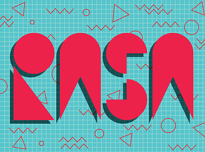 RASA - 80s Inspired typeform- Weekly warm-up 80s branding design geometic graphic design letterform logo typography vector weekly warm up