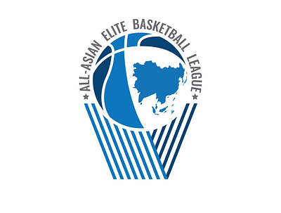 All-Asian Elite Basketball League Logo Design adobe asian basketball basketball logo branding design graphic design illustrator league logo team logo typography vector