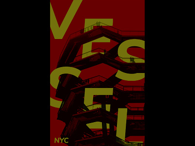 Vessel Hudson Yards Poster Design branding design graphic graphic design new york nyc original original art photography photoshop poster poster design typography vessel