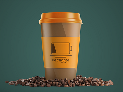 Recharge Cafe Branding Design