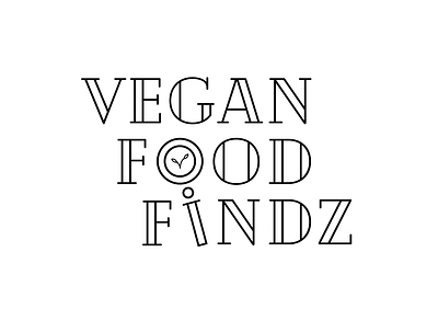Vegan Food Findz New Branding black and white branding design food graphic design icon illustration instagram logo minimalist new brand serif typography vector vegan