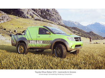 Hilux Dakar GT3 - 2 3d 3d art 3dmodel 3dmodelling automotive design product render product rendering render rendering