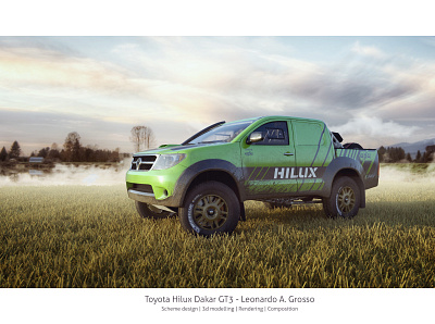 Hilux Dakar GT3 - 3 3d 3d art 3dmodel 3dmodelling automotive design product render product rendering render rendering