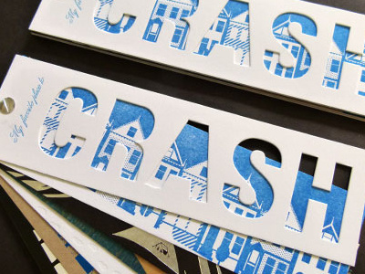 My Favorite Place to Crash branding letterpress promotional