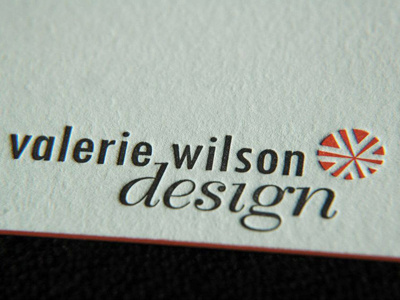 Letterpressed business card