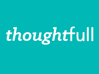 ThoughtFull wordmark concept logo wordmark