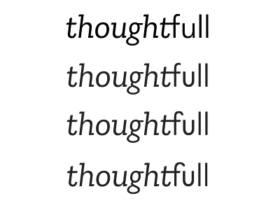 ThoughtFull wordmark concept - Take 2 logo wordmark