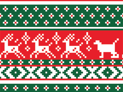 Byron wants to be a reindeer christmas deer dog holiday holiday card norwegian sweater pattern reindeer