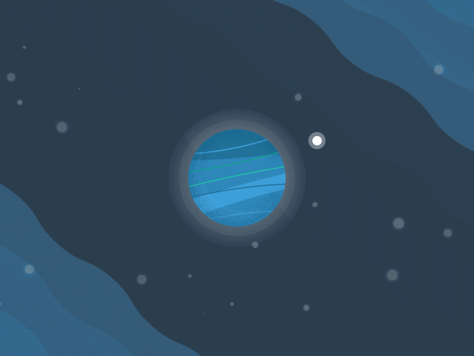 Planet animation design illustration