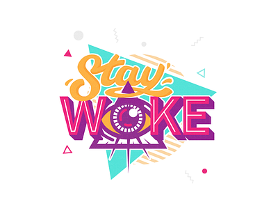 StayWoke design illustration letter style swizl