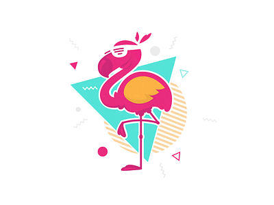 Flamincool cool flamingo illustration swizl