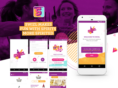 Swizl App app design mobile app swizl ui