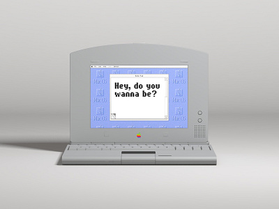 Apple Macintosh PowerBook Duo 2300c 3d illustration