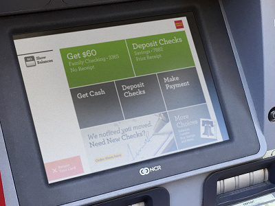 ATM Interface for Wells Fargo atm bank banking cash fargo finance grid interface ui wells