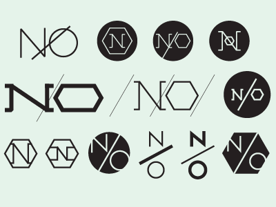Early symbol sketches for a personal website green hexagon logo symbol typography