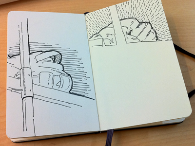 More train drawings. chugga chugga chooo choooo commute drawing moleskine pen train