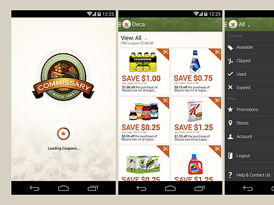 Commissary android camouflage commissary coupon military mobile