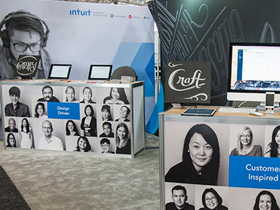 Intuit booth at o'reilly design conference 2016