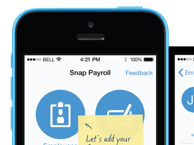 Snap Payroll mobile app