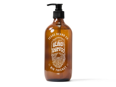 Texas Beard Company design illustration typography