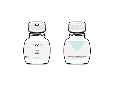 Encre bottle design drawing graphic design illustrator ink packaging typography