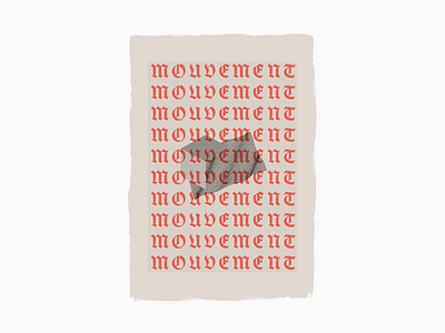 Mouvement. design drawing font graphic graphic design illustration illustrator red shape t shirt type typography