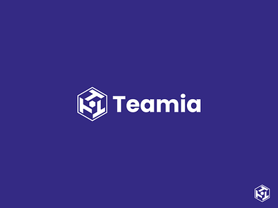 Teamia Logo brand branding design isometric logo logomark mark modern vector