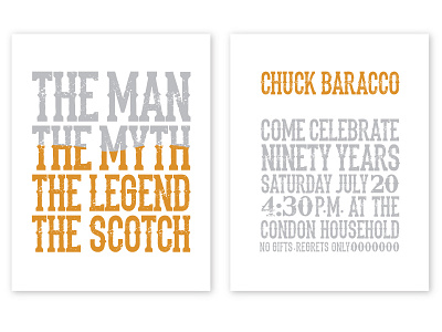 Scotch Themed Birthday Invite