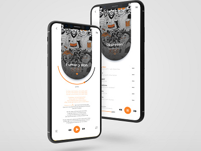 Music App - UI Design daily 100 challenge daily ui dailyui design designs illustration ios app ios app design iphone lyrics music music app music player typography ui ux