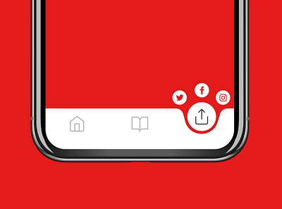 Mobile Social Share app bar menu daily 100 challenge daily ui dailyui icons logo menu share ui ux vector