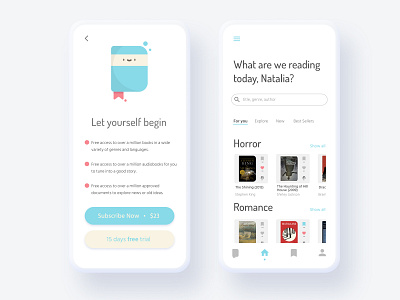 Book Store - Mobile App UI